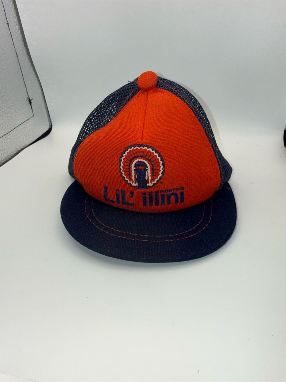 Lil' Illini Orange and Navy Kids Trucker Cap